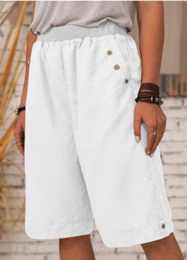 White Summer Bermuda Shorts (One Piece)